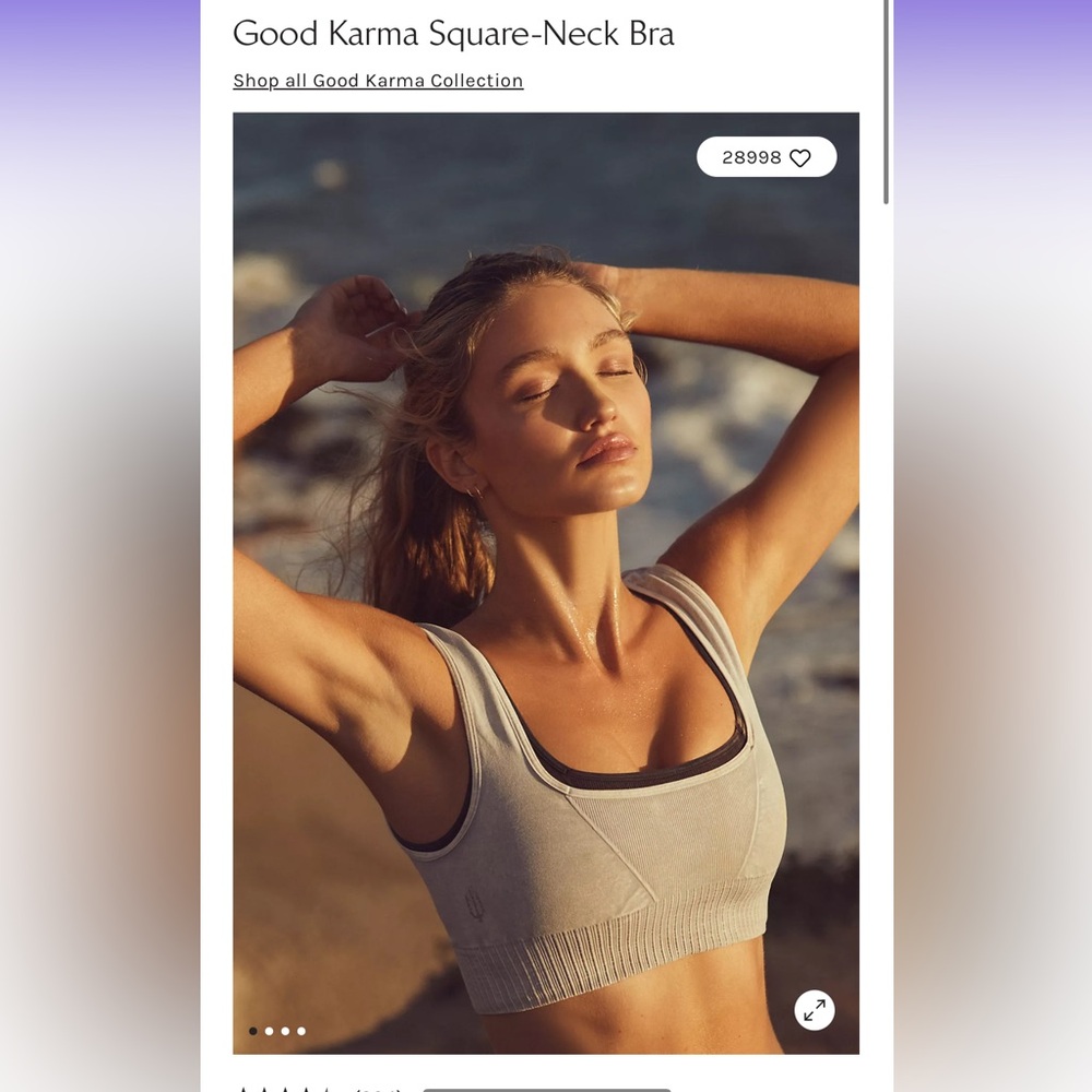 FP Movement Good Karma square neck bra